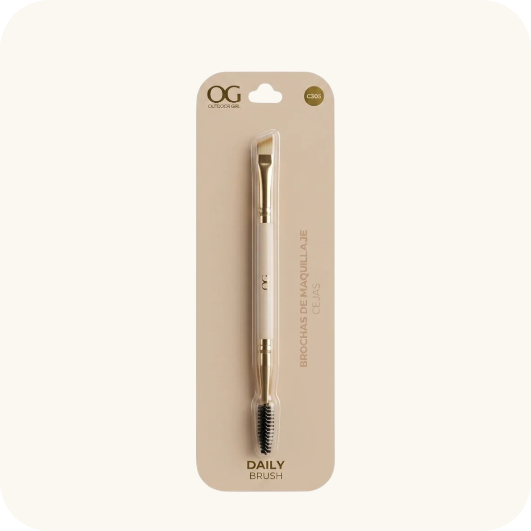 Brocha Profesional Doble de Cejas BD05 OG